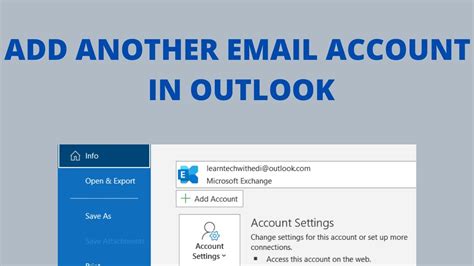 how to add multiple email accounts in outlook 365